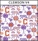 Clemson Print Men's Polo Shirt - MP01CU-CLEMSON V4