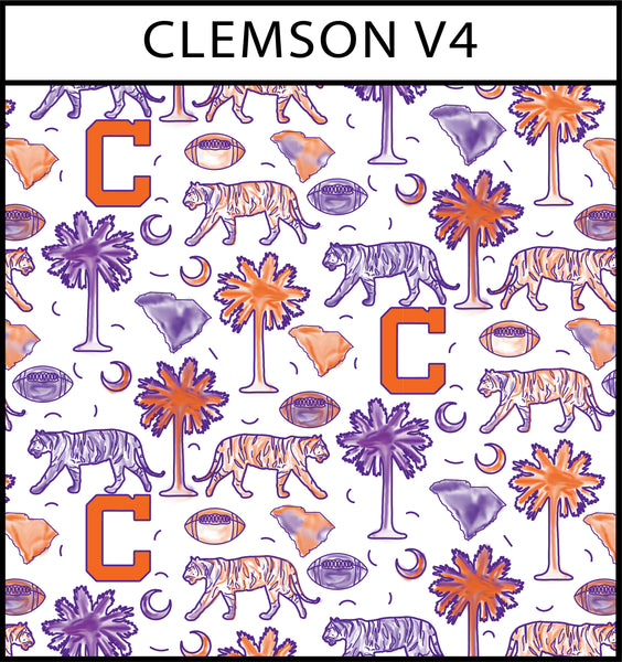 Clemson Print Men's Polo Shirt - MP01CU-CLEMSON V4