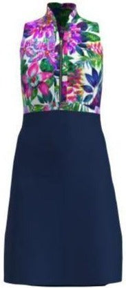 AB SPORT Exotic Floral Navy Women's Golf Dress - ABSport