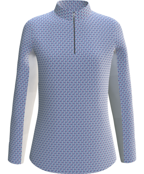 AB Sport Women's Golf Bag Print Long Sleeve Sun Shirt - LS01-GOLFBAG_1B