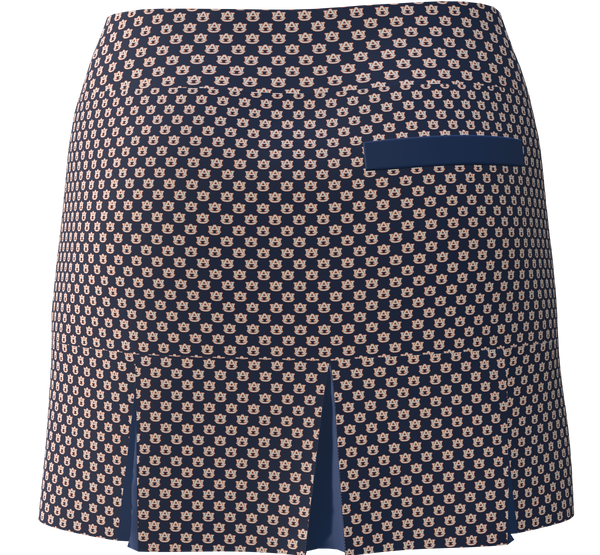 Auburn Tigers AU Print Back Pleat Golf Skirt BSKG05-AU_2BN