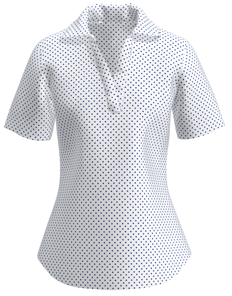 Nursing Polka Dots Round-collar Short-sleeve Dark Blue Top